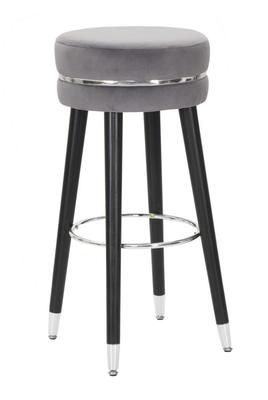 Bar Stool Paris Gray Silver Cm Ø 35X74