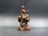 Chinese Antique Boxwood Carved Pipa Beautiful Woman Statue Sculpture Home Decor