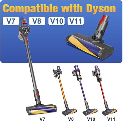 Vacuum Attachments with Dust Detect Green Light for Dyson V7 V8 V10 V11 V15 Cordless Cleaners, Hard Floor Soft Roller Brush Head