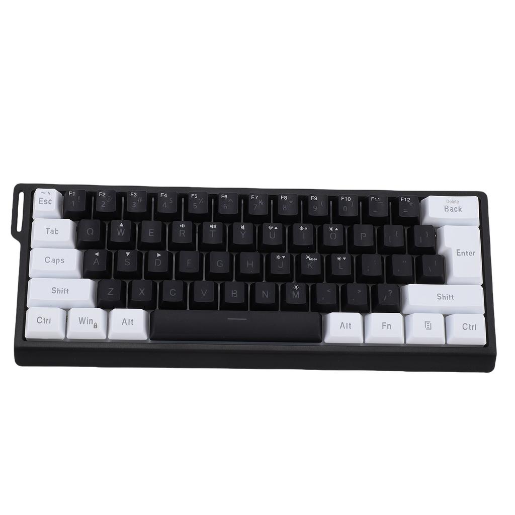 Wired Keyboard 60 Percent 61 Keys RGB Backlit Mechanical Feel Portable Computer Keyboard for Gaming Work