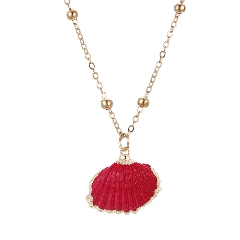32 Styles Charm Boho Natural Shells Necklaces Scallop Pendant Necklace For Women Gifts Chain Style Alloy Seashell Summer Jewelry