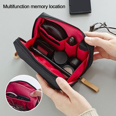 Dacron Makeup Bag New Multiple Colors Partitioned Cosmetic Pouch Waterproof Large Capacity Lipstick Pack Home Furnishings