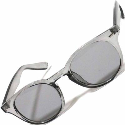 [FashionBerry] Lunettes de Soleil Gris C x Fumée L, Lunettes Mode, Hommes & Femmes, Style BostonWellington, Protection UV 99%, Légères, Monture Épaisse,