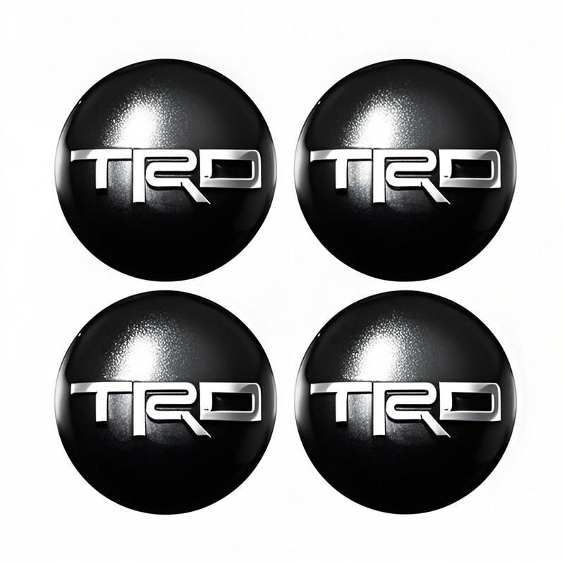 4Pcs Car Wheel Hub Center Metal Decals Sticker Accessories For Toyota Corolla Yaris Aygo Prius CHR Camry Auris Avensis 4Runner