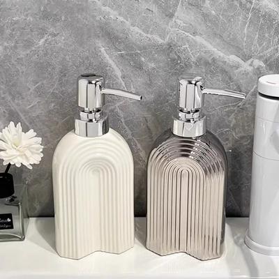 Refillable Ceramic Hand Soap Bottle Press Type Liquid Lotion Storage Bottles  Household