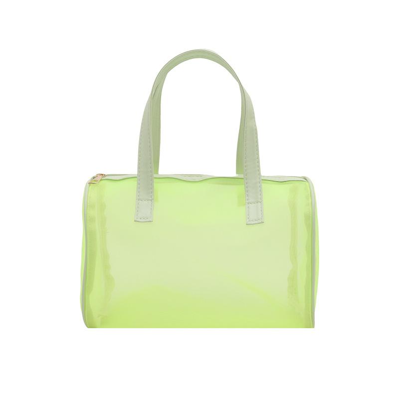 ins wind translucent PVC tote bag large capacity portable shoulder jelly bag cute souvenir gift bag