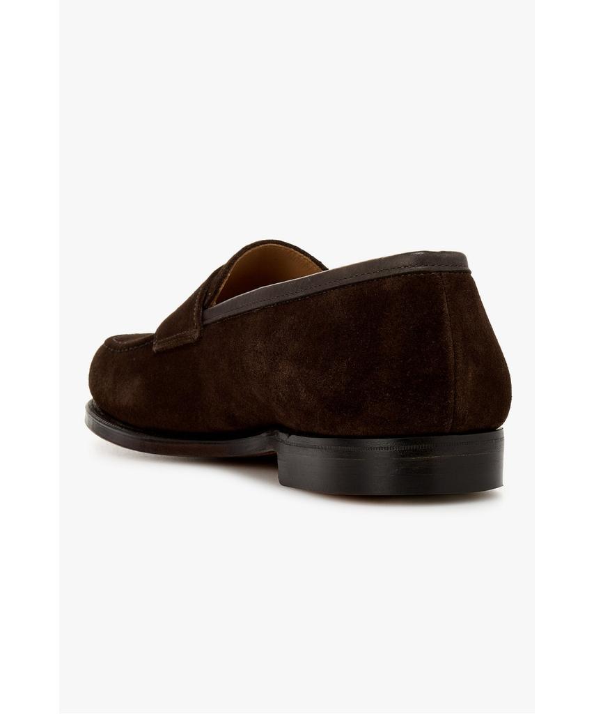 Man On The Boon [Crockett&Jones] Boston Suede Penny Loafers_Dark Brown 4716118110