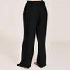 women linen pants summer wide leg loose casual cotton palazzo