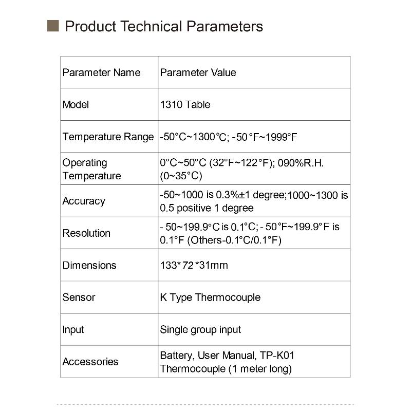 Portable Digital K Type Thermocouple Thermometer, High Precision Industrial Temperature Meter for HVAC, Celsius/Fahrenheit Use High Temperature Probe