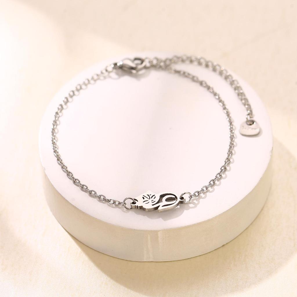 Stainless Steel Animal Fruit Bracelet - Kitten, Puppy, Strawberry Design