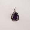 Amethyst Gemstone 925 Sterling Silver Customize Dainty Silver Pendant 1.5" Necklace For Women APP-2-11
