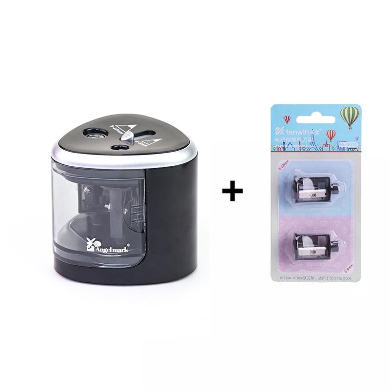 Tenwin Automatic pencil sharpener Two-hole Electric Switch Pencil Sharpener stationery Home Office School Supplies