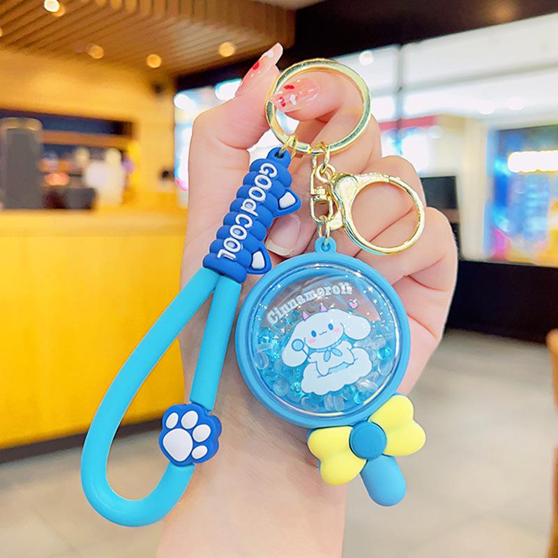 Cute Cartoon Cat Scented Bead Keychain Long Lasting Fragrance Backpack Charm Creative Small Gift Pendant