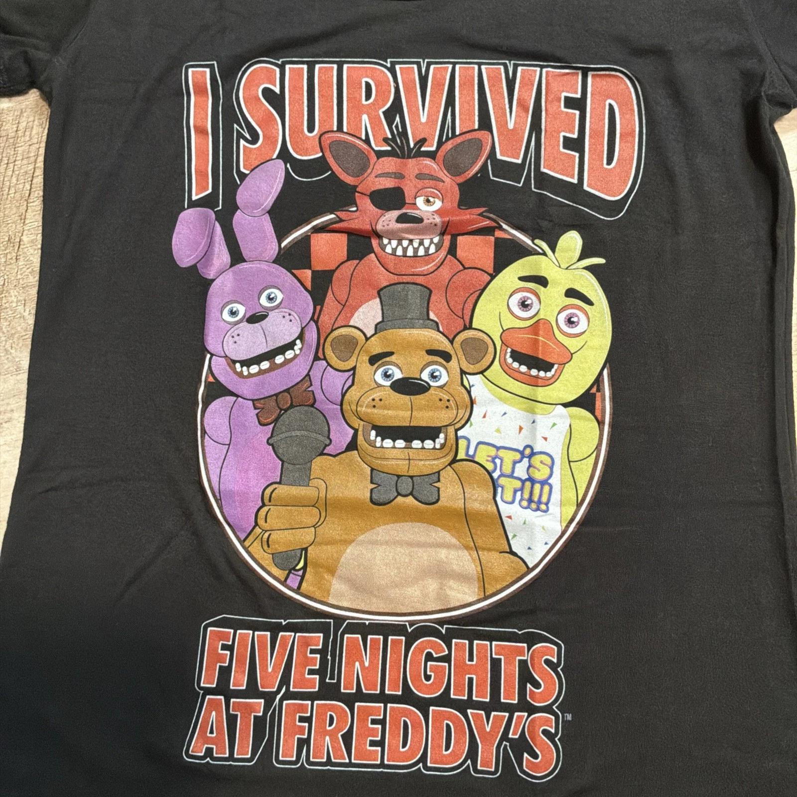 FNAF Womens Tee Shirt Black Size S Five Nights At Freddys T-Shirt XL