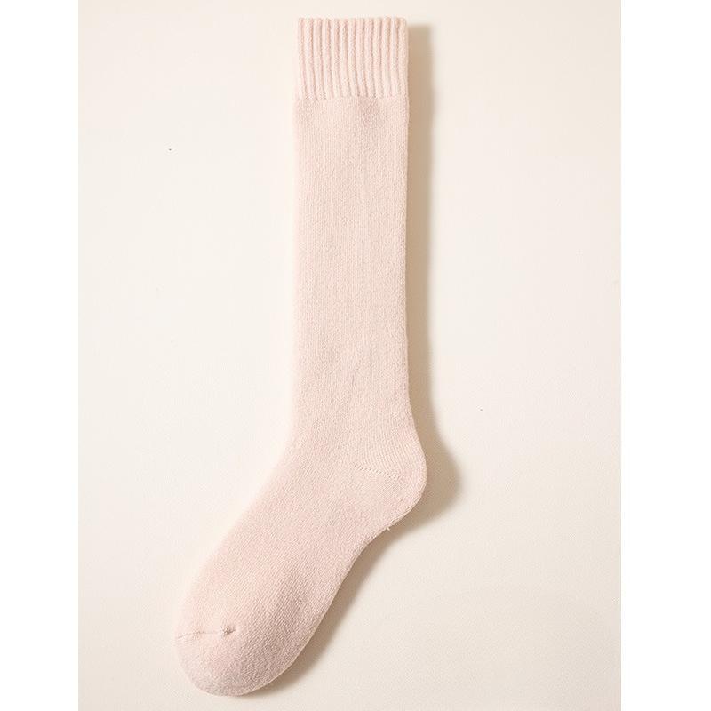 Women's Calf Socks for Autumn and Winter Warmth, Thickened and Fleece Socks, Cashmere Fleece High Thigh-high Long Socks, Knee-length Wool Socks