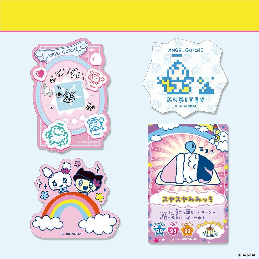 Bandai Tamagotchi Die-Cut Sticker Set 3 Box of 20 Stickers