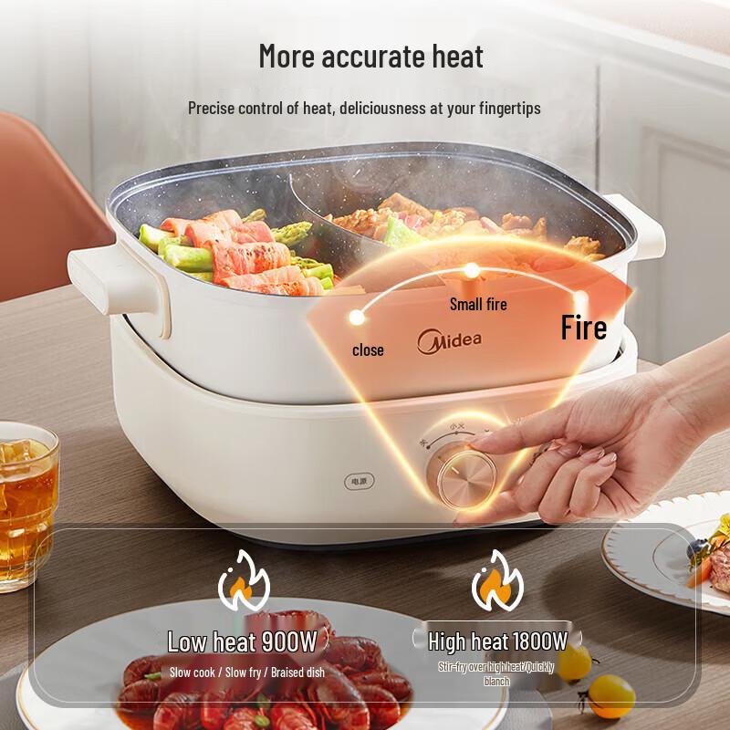 Midea 6L Multifunction Divided Electric Hot Pot