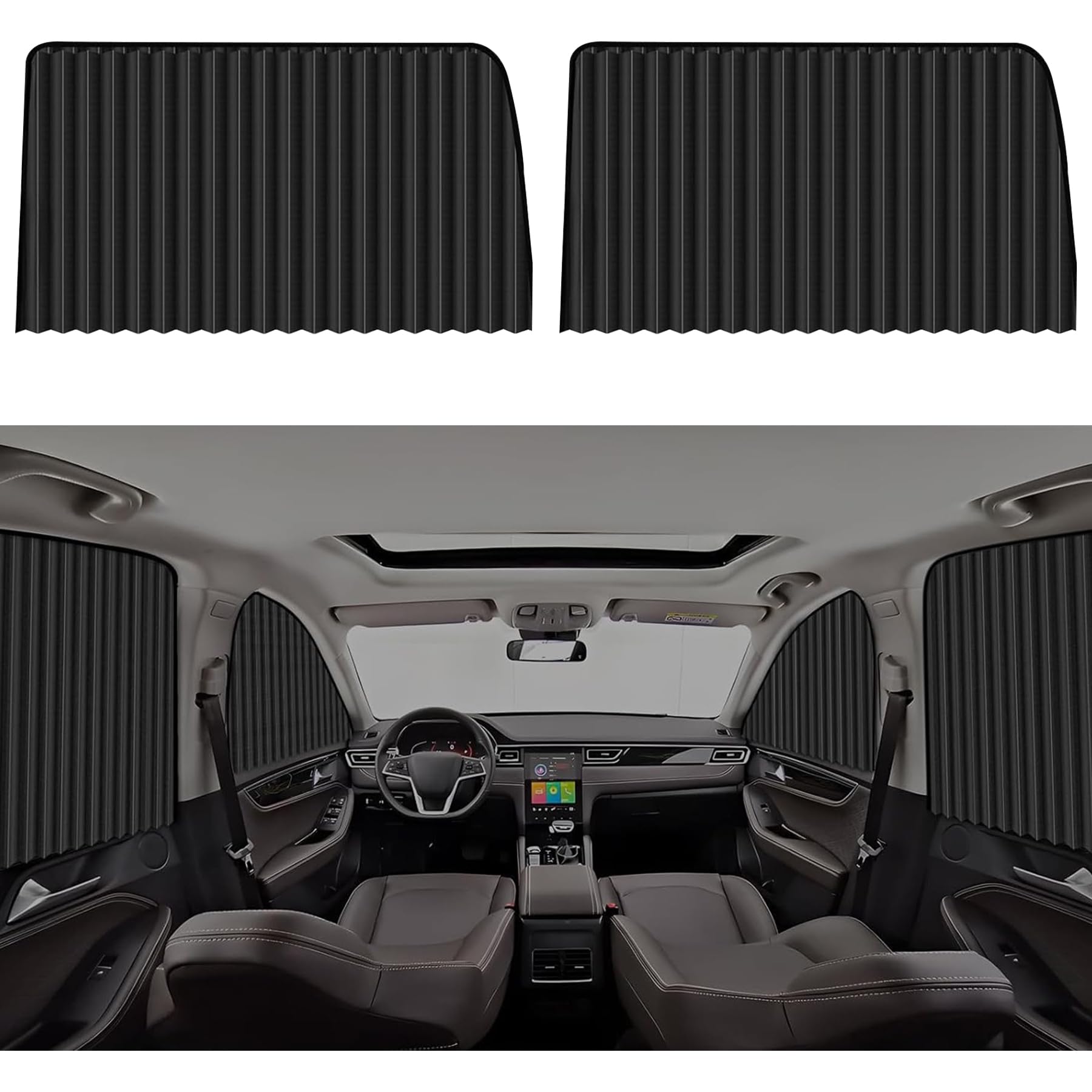 

CZEAR Автомобильная шторка, Магнитная шторка, Светоблокировка, Сон в машине, Солнцезащитный козырек, Боковая складка, Length 40 cm x чёрный