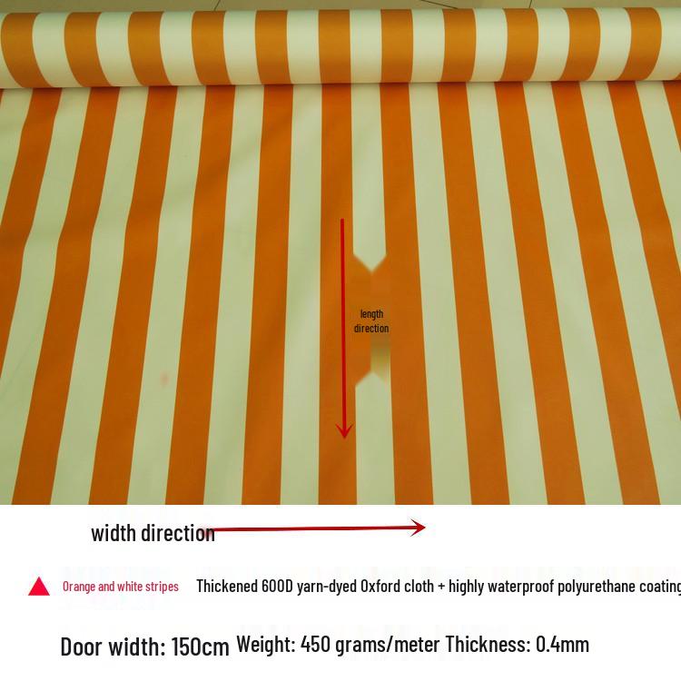 600D Oxford Stripe Waterproof Retractable Canopy Awning