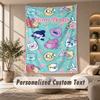 Adventure Time Cartoon Tapestry, Personalized Custom Text, Wall Hanging Tapestry For Living Room Home Wall Decor
