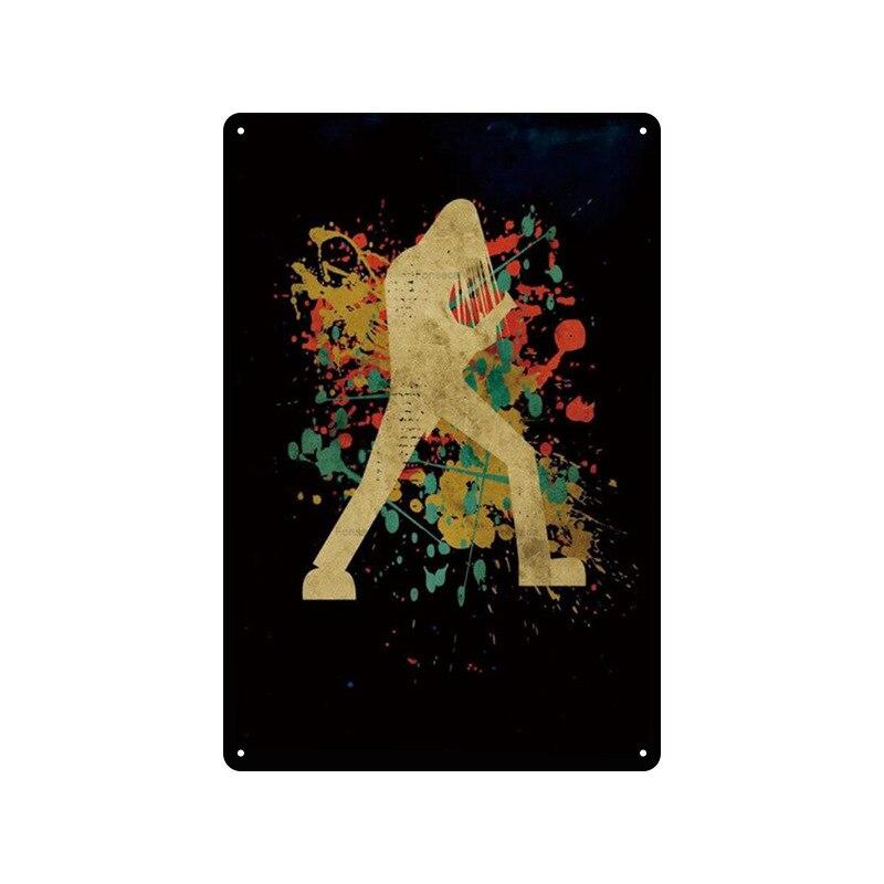 Vintage Rock Music Metal Tin Signs  Retro Wall Art Decor for Home Living Room Bedroom Hallway Garage Club Bar  Unique Plaques