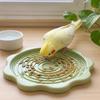 1PC Bird Slow Feeder Mat Anti-Spill Foraging Tray Easy Clean for Cockatiel Parakeet Budgie Small Bird Cage Accessory