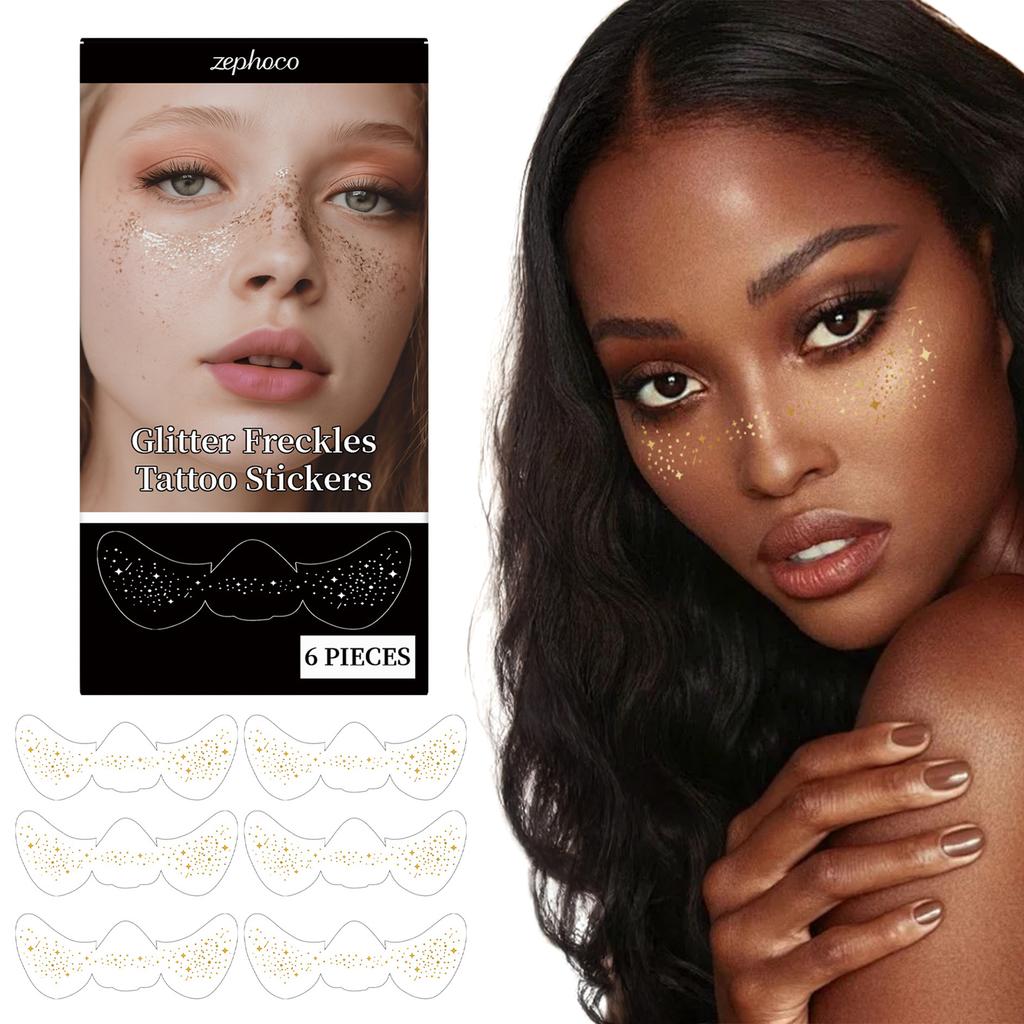 Body Temporary Tattoo Freckle Art Sticker Beauty Faux Freckle Patches Makeup Accessories for Halloween