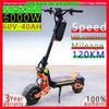 2026 ny X5 6000W dubbelmotors elektrisk skoter 60V 40Ah stort batteri med säte 11-tums däck EU elektrisk skoter lastutrymme