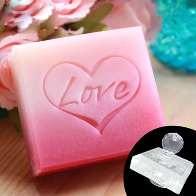 Przezroczysta forma uszczelniająca do samodzielnego wytwarzania mydła, niestandardowe logo, personalizowana miłość, litery angielskie, zestawy narzędzi, narzędzia