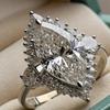 European and American New Horse Eye Proposal Zircon Ring for Women, Elegant, High End, Light Luxury Zircon Accessories