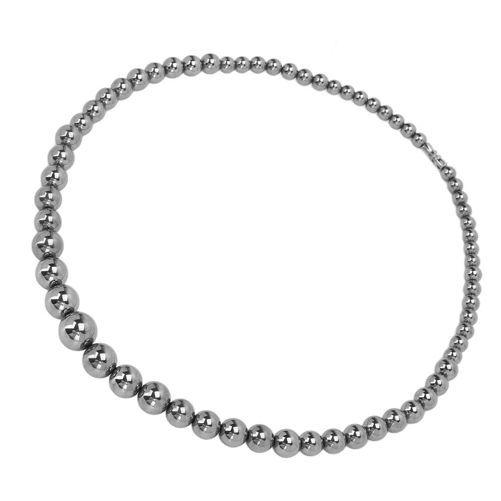 Terahertz Stone Necklace Unisex Simple Fashionable Pain Relief Therapy Energy Stone Necklace Gift