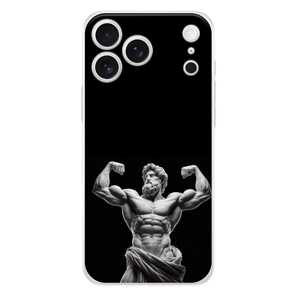 Clear TPU Phone Case For iPhone 17 Air 16E 16 11 15 14 Pro MAX 12 13 7 8 Plus SE Easter Cover Protection Ancient Greek Sculpture