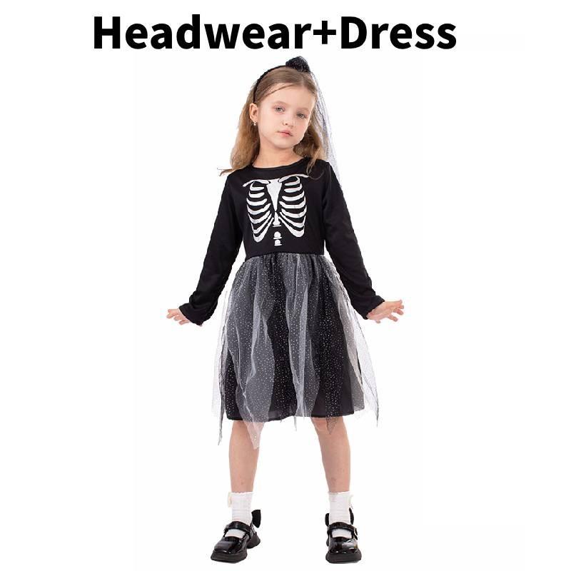 Dinosaur Skeleton Halloween Cosplay Costume Kid Stage Costume Clothing Parties