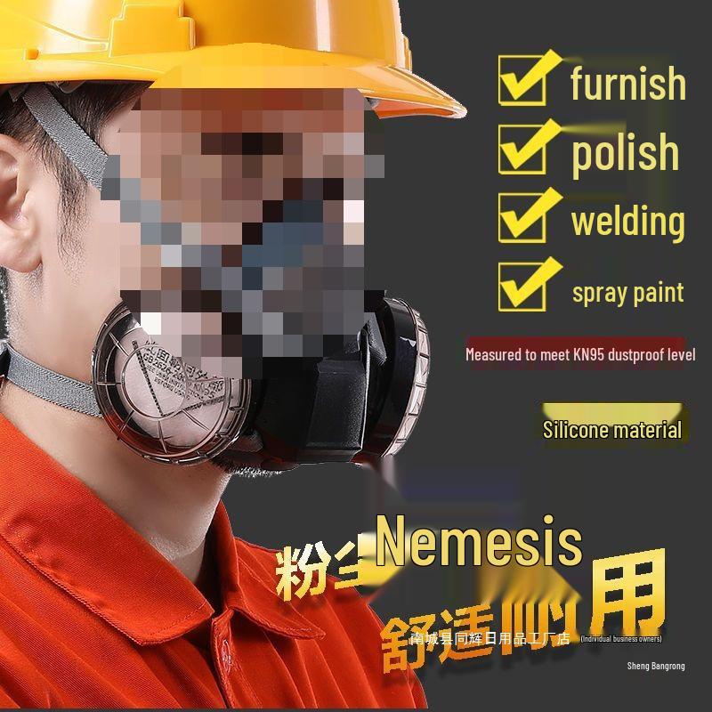 6200 Industrial Dust & Anti-Toxic Mask for Grinding, Spray Painting, Welding - Breathable, Easy-Clean Design for Mouth & Nose Protection