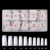 500PCS Extra Long False Nail Tips Acrylic Gel Salon Half Cover Tip Nail Tools