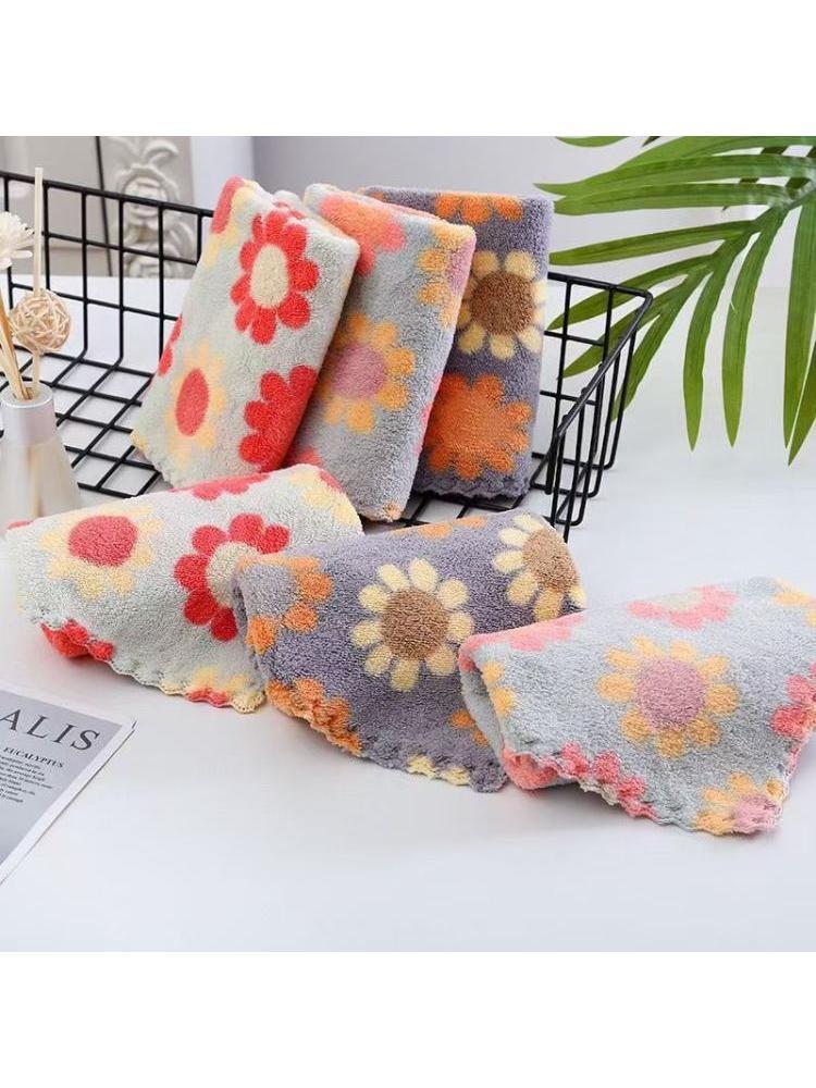 

Kitchen Absorbent Non Greasy Non Shedding Coral Fleece Cloth For Household Use Thickened Printed Glass Wiping Dishwashing Cloth