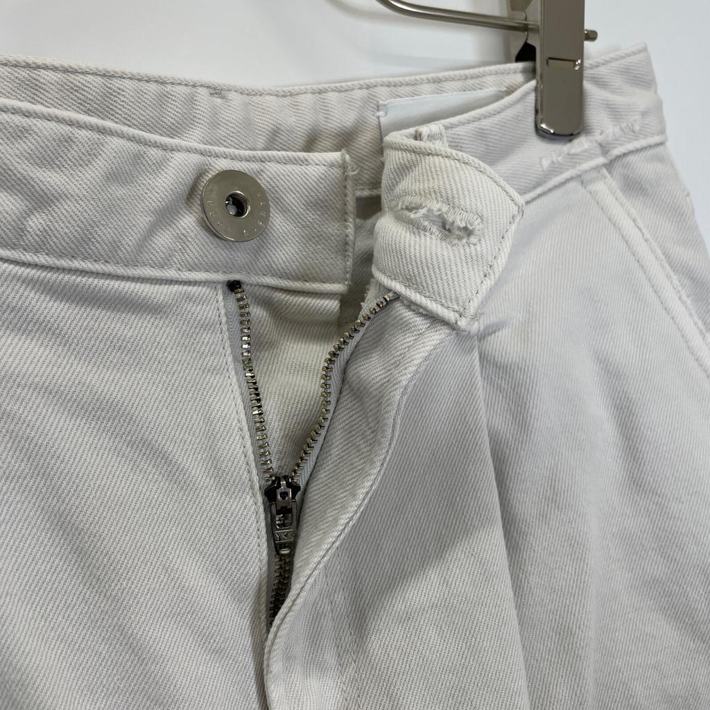 Upper Hights Gray THE HAILEY High Rise Wide Tuck Denim Pants Bottoms 24 grayUsed