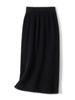Cashmere Wool Flocked Knee-Length Pencil Skirt for Women - Autumn/Winter Collection