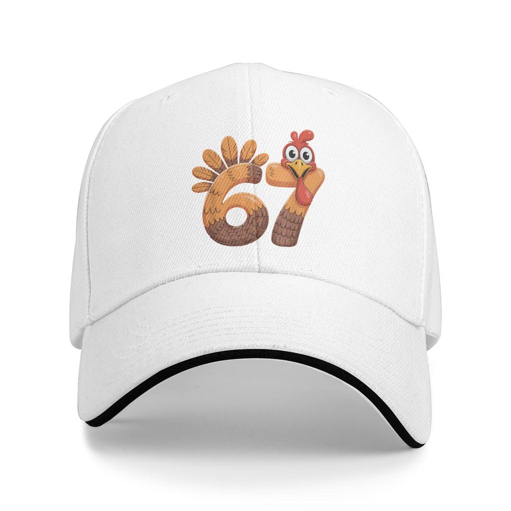 67 Thanksgiving Fun Turkey Thanksgiving 67 Turkey Baseball Cap Men Print Trucker Hat Summer Trendy Running Hippie Baseball Caps