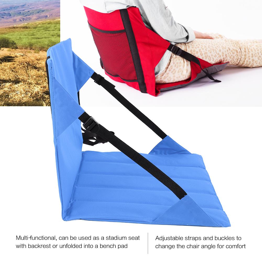 Portable Moistureproof Picnic Mat Outdoor Camping Beach Stadium Folding Seat Cushion Black