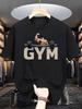 T-shirt en coton pour homme Musclé Salle de sport Décontracté Athlétique Streetwear Noir Vêtements de Fitness Entraînement pour homme - T-shirt Graphique en Coton d'Été pour Homme