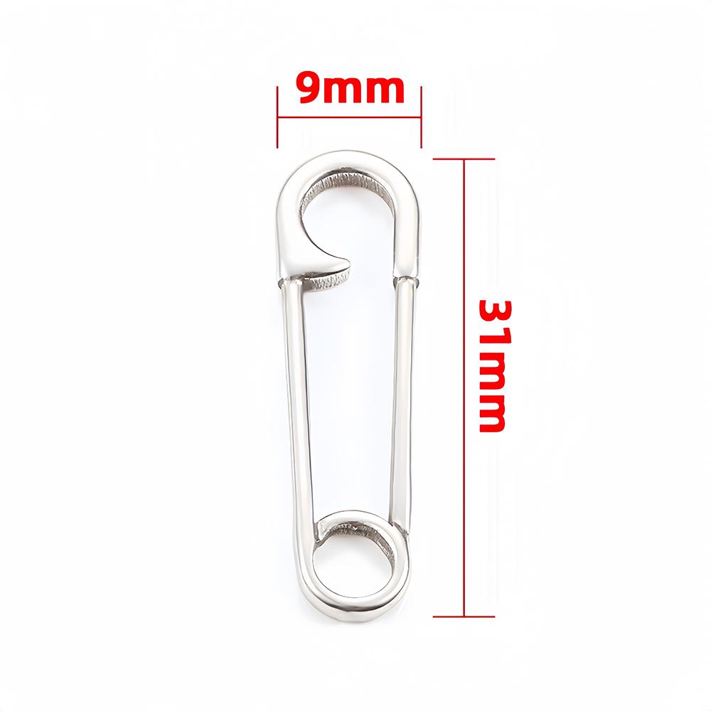 2Pcs Stainless Steel Integrated Paper Clip Shaped Pendant for Jewelry Making Supplies DIY Necklace Bracelet Accessories Findings
