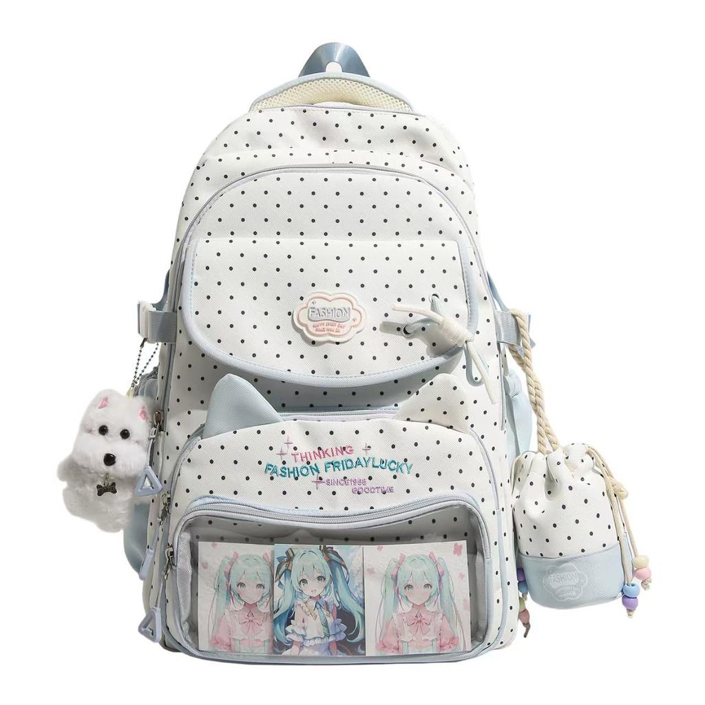 Schoolbag New Large Capacity Campus Backpack Stars Cute Small Fresh Versatile School Bag Travel Commuter Backpack