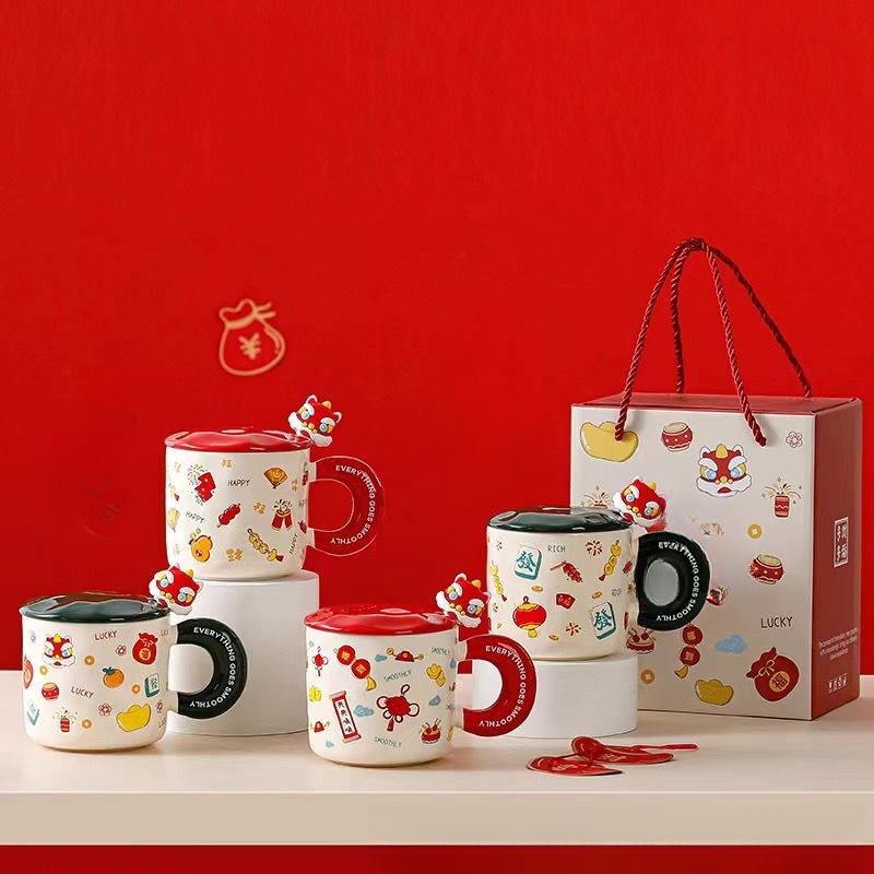 Year of The Dragon Ceramic Cup New Year Gift Souvenir Year of Dragon Mug Creative Cup Year of Dragon Gift Coffee Cup