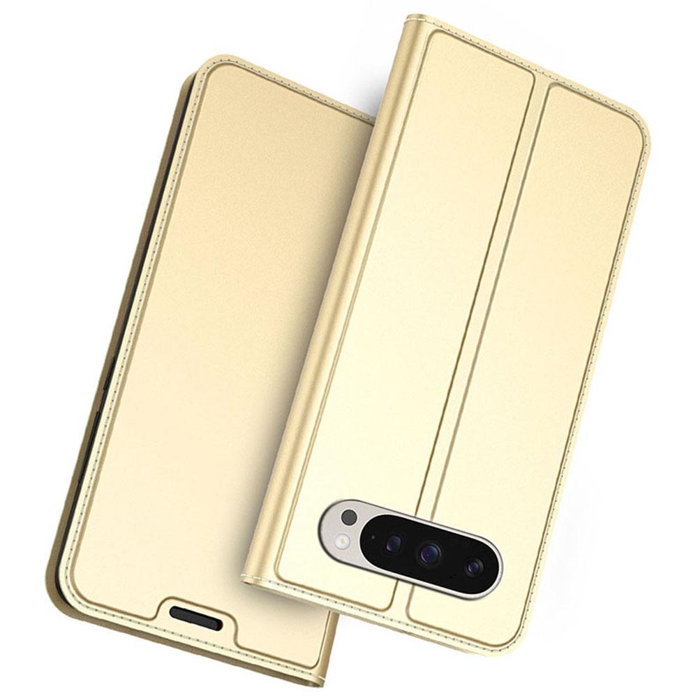 

Для Google Pixel 10 Pro XL/9 Pro XL Чохол Шкіряний Чохол для Телефону з Тримачем для Карт Підставка Gold