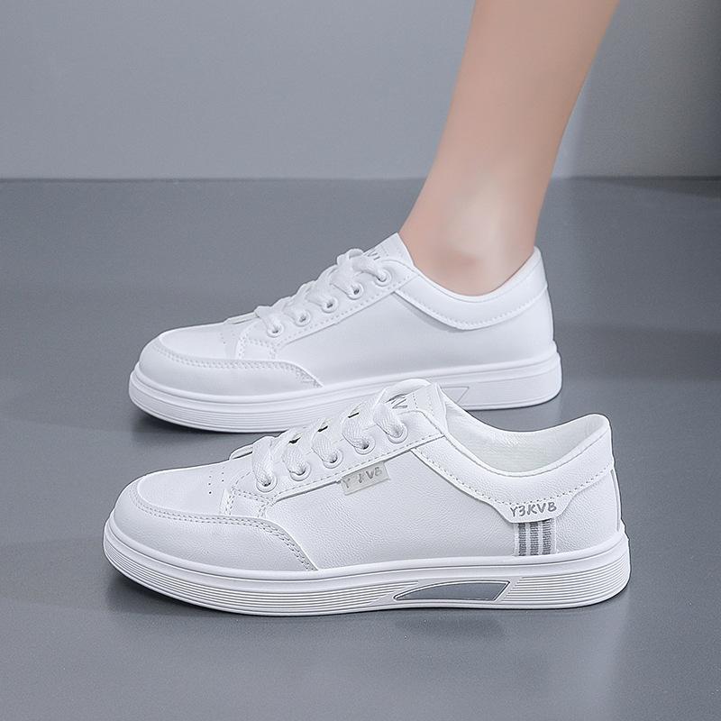2025 Spring New White Shoes Women's Korean Versatile Student Flat Shoes Women's Casual Sports Shoes Women's Shoes