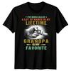 Mens Grandpa Hand Funny Fathers Day T-Shirt Tee Best Dad Ever Papa Life Daddy#FD