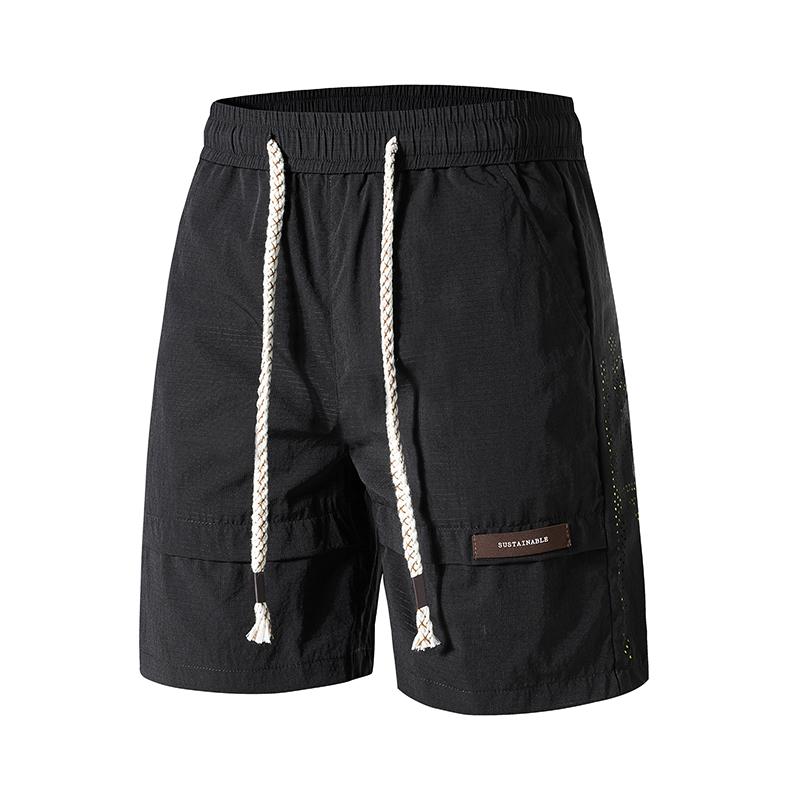 Sommer-Arbeitsshorts, Schnelltrocknende Eis-Seide, Lockere, Lässige, Gerade geschnittene Shorts