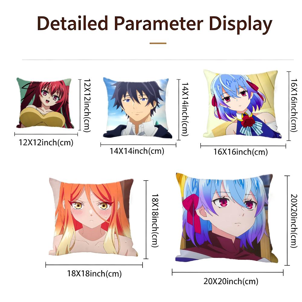 Anime Banished From The Hero'S Party Season 2 Cushion Cover Cushion Cover Set 4Pcs 50X50 45X45 40X40 Pillowcase Decorative Sofa
