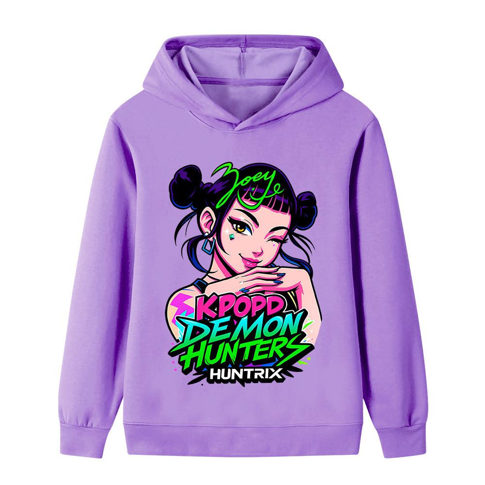 B1214 Kinder Jungen Mädchen Kpop Rumi Zoey Mira Print Langarm Hoodie